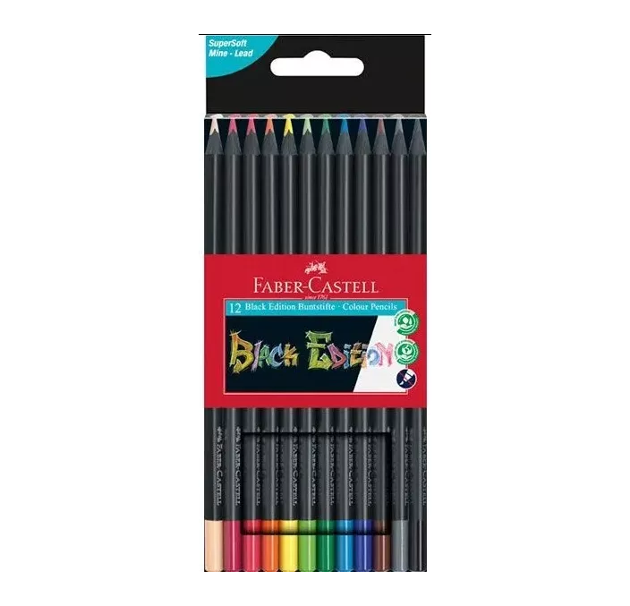 PINTURA MADERA BLACK EDITION C12 BASICOS FABER-CASTELL 116412