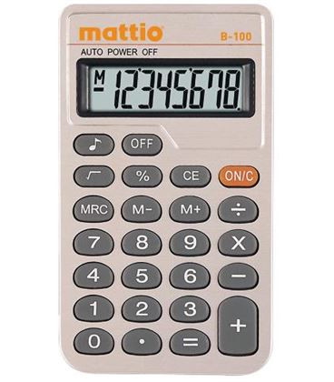 Calculadora bolsillo 8/10 dig b-100 mattio mtt2160101 493456 - MTT2160101