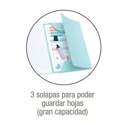 CUADERNO GRAPAS A4 48HJ 4X4 TAPA PLASTICO SURTIDOS OXFORD 400172931