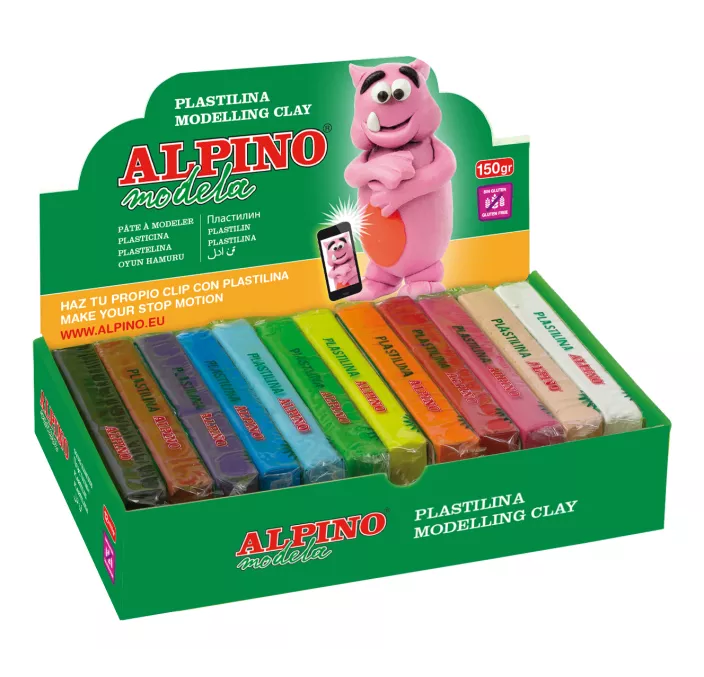 PLASTILINA 150 GRS COLORES SURTIDOS ALPINO DP000918 437628