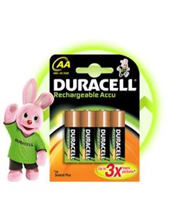 Pila alcalina recargable aa hr06 4u. duracell - 110619