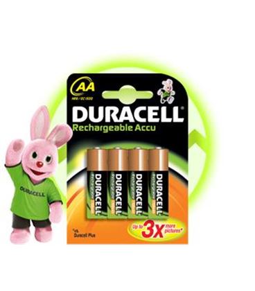 Pila alcalina recargable aa hr06 4u. duracell - 110619