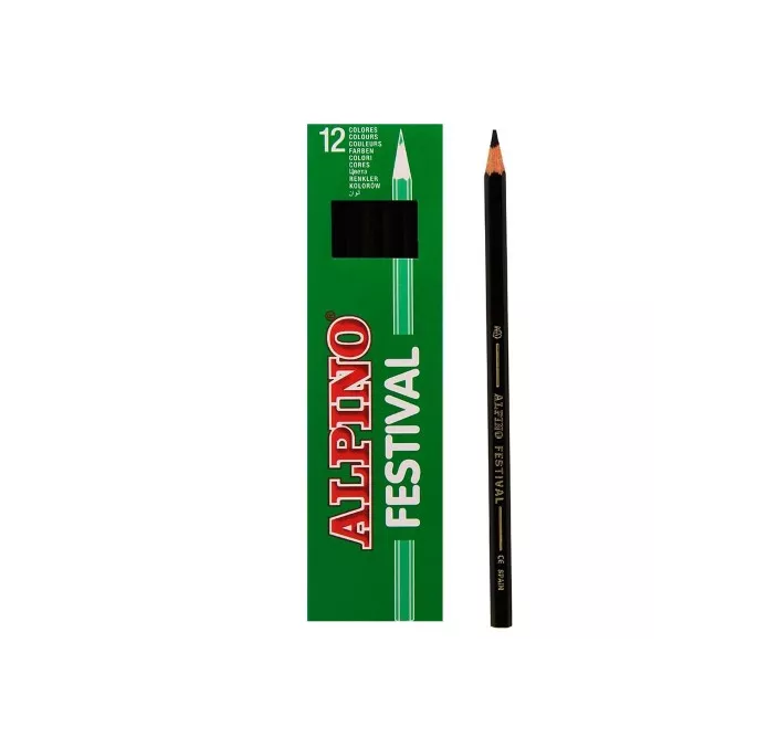 PINTURA MADERA NEGRO 12 UNIDADES FESTIVAL ALPINO C0130001 406938