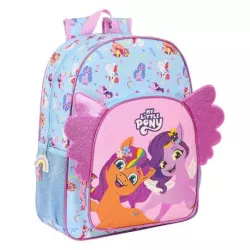 MOCHILA ESCOLAR 33CM ADAPT.CARRO MY LITTLE PONY "WILD & FREE" SAFTA 612335