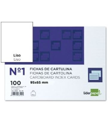 Ficha cartulina lisa nº1 65mmx95mm 100u liderpapel 03529 - CS03529