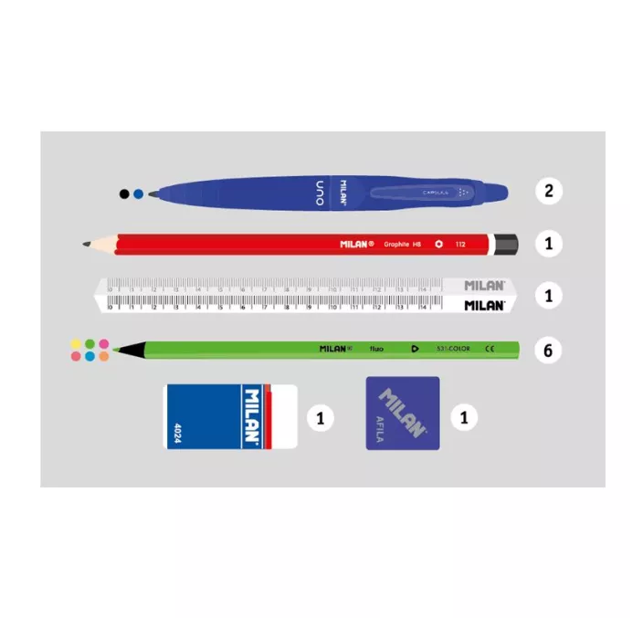 PLUMIER RECTANGULAR 2 APARTADOS CALAVERAS MILAN 08874TMS 086499