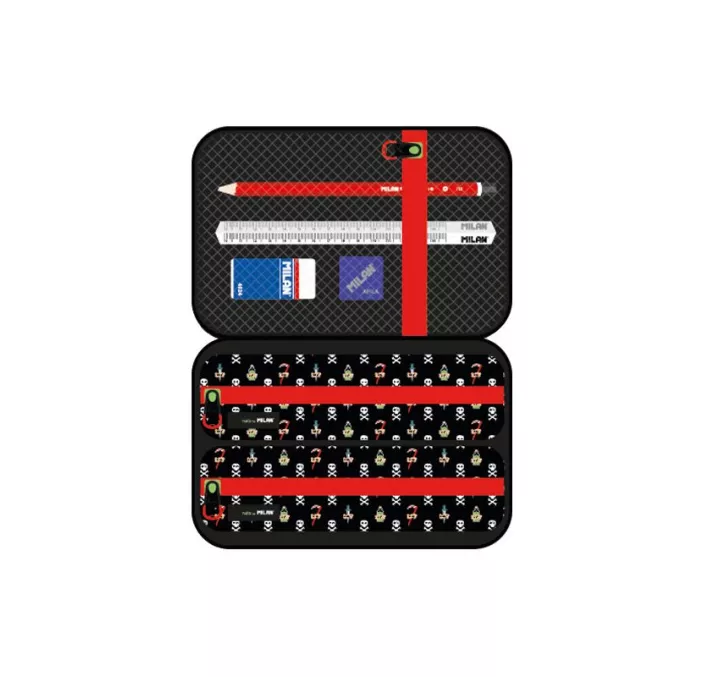 PLUMIER RECTANGULAR 2 APARTADOS CALAVERAS MILAN 08874TMS 086499