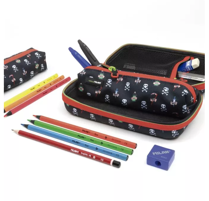 PLUMIER RECTANGULAR 2 APARTADOS CALAVERAS MILAN 08874TMS 086499