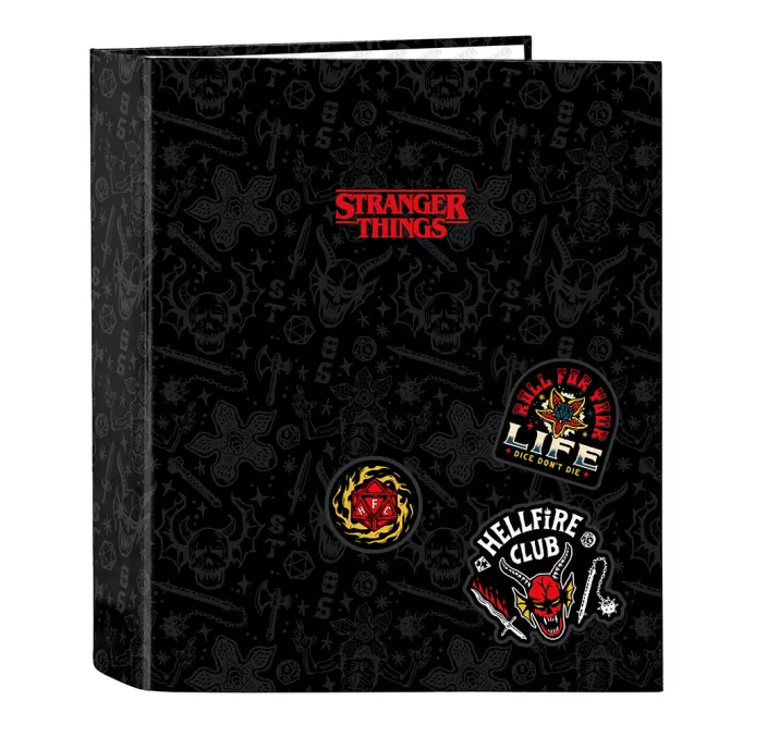 CARPETA Fº 4 ANILLAS 35MM LOMO ANCHO STRANGER THINGS SAFTA 512387657