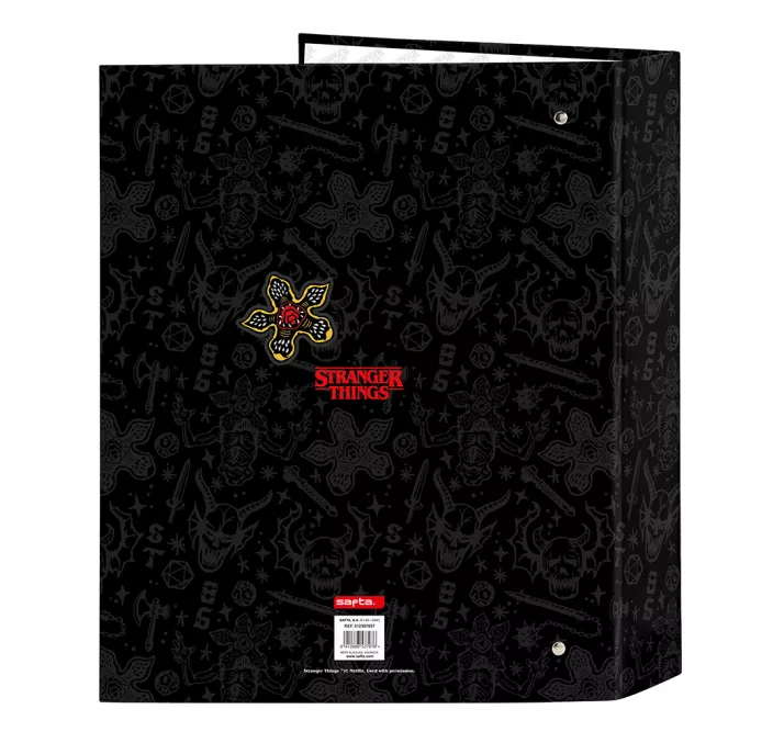 CARPETA Fº 4 ANILLAS 35MM LOMO ANCHO STRANGER THINGS SAFTA 512387657
