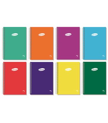 Cuaderno espiral 4º liso 80h 60grs tapa color pacsa 16307 - 113948