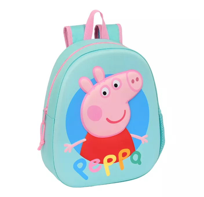 MOCHILA PREESCOLAR 3D PEPPA PIG SAFTA 642364890