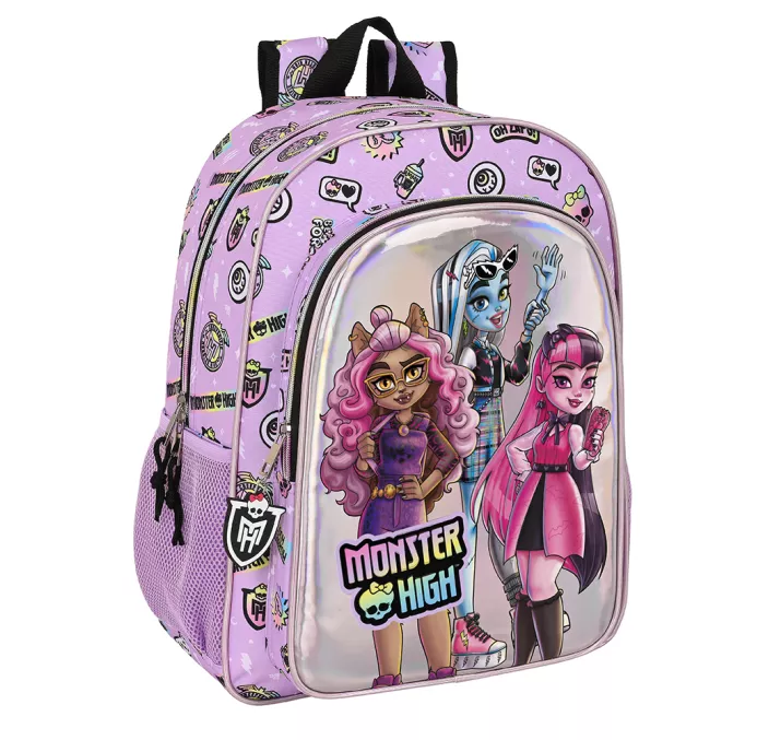 MOCHILA 33CM ADAPT.CARRO MONSTER HIGH "BEST BOOS" SAFTA 622340180