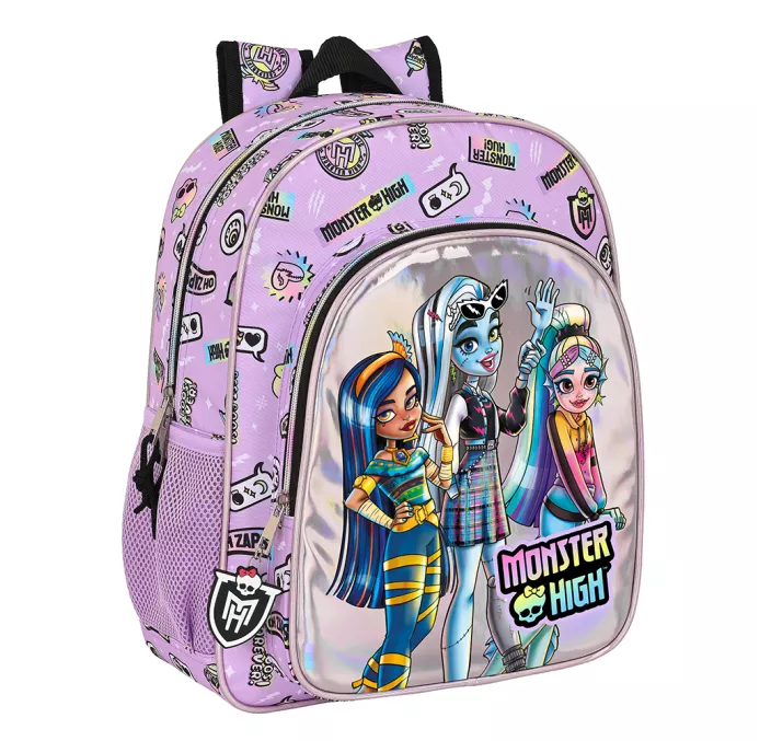MOCHILA JUNIOR ADAPT.CARRO MONSTER HIGH "BEST BOOS" SAFTA 622340640