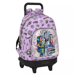 MOCHILA CARRO COMPACT EXTRAIBLE MONSTER HIGH "BEST BOOS" SAFTA 622340918
