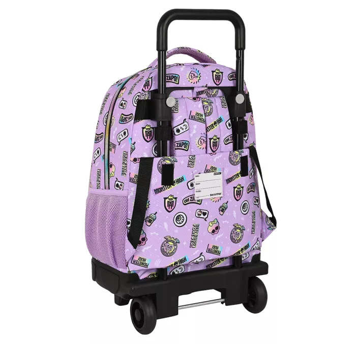 MOCHILA CARRO COMPACT EXTRAIBLE MONSTER HIGH "BEST BOOS" SAFTA 622340918