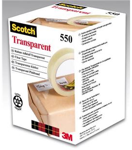 Cinta adhesiva transparente 12mmx66mm scotch 550