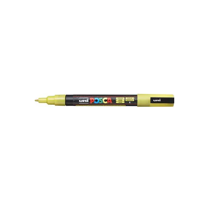 ROTULADOR PERMANENTE 1,5MM AMARILLO "2" PC-3M POSCA UNI 915790