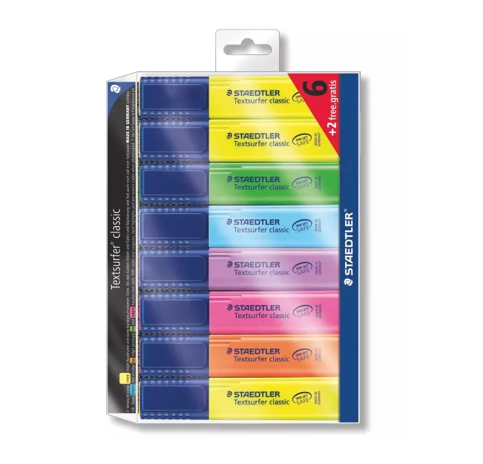 MARCADOR FLUORESCENTE ESTUCHE 8 COLORES 364 AWP8 STAE 364178