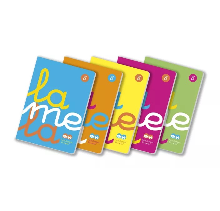 CUADERNO A4 5MM 50H 70G CUADROVIA T.PLASTIC FLUOR SURTIDO LAMELA 06A4P05