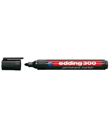 Rotulador permanente punta conica recargable negro edding 300-01 - 190969