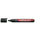 Rotulador permanente punta conica recargable negro edding 300-01