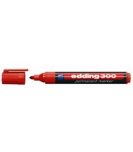 Rotulador permanente punta conica recargable rojo edding 300-02 - ED30002