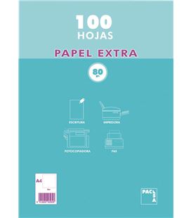 Papel a4 100h 80grs blanco satinado pacsa 21811 - 113895