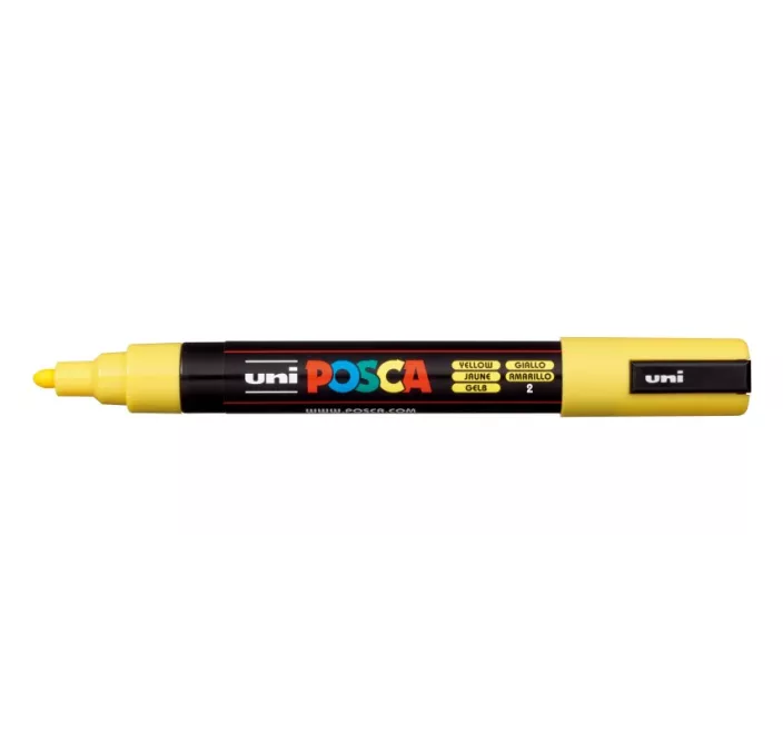 ROTULADOR 2,5MM AMARILLO "2" PC-5M POSCA UNI 916162