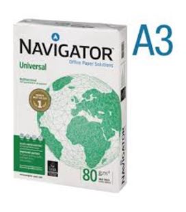 Papel a3 500h 80grs blanco multifuncion universal navigator - 119906