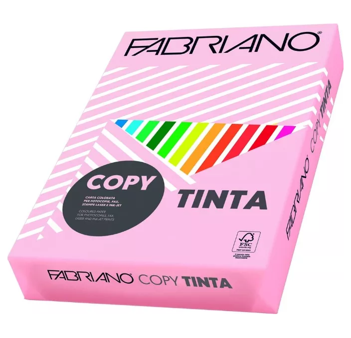 PAPEL A4 500H 80GRS ROSA PASTEL FABRIANO F61421297