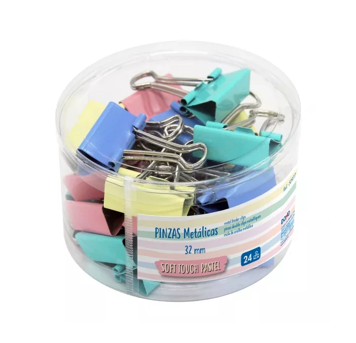 PINZA ABATIBLE 32MM C.24 COLORES PASTEL DOHE 50985