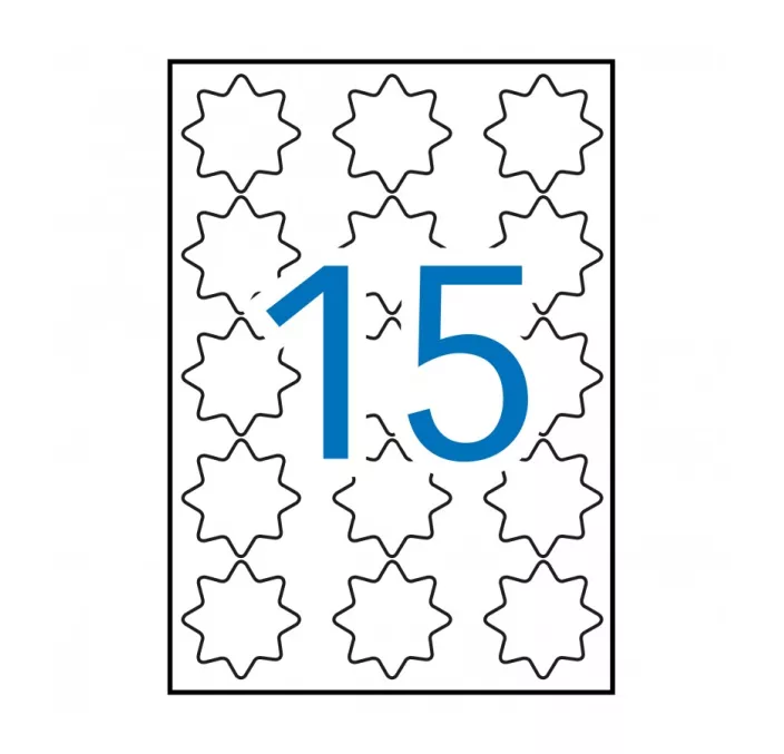 ETIQUETA AMARILLA FLUORESCENTE PERMANENTE ESTRELLA Ø 35MM 20H APLI 10370