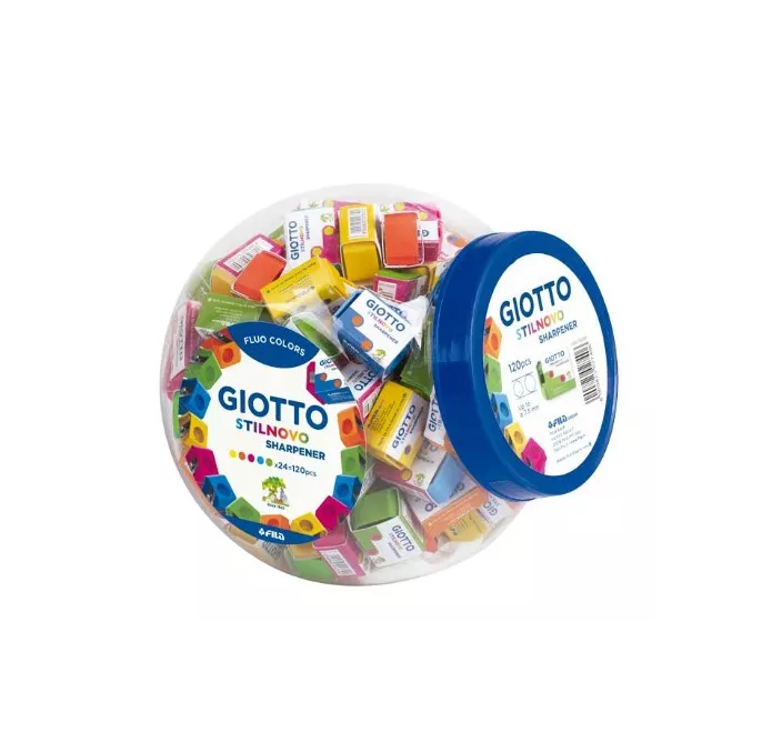 SACAPUNTAS PLASTICO FLUOR FILA SURTIDO GIOTTO F232900