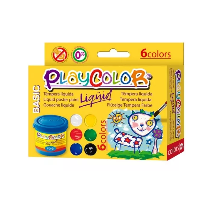 TEMPERA LIQUIDA BASIC 6UND 40ML PLAYCOLOR 19931