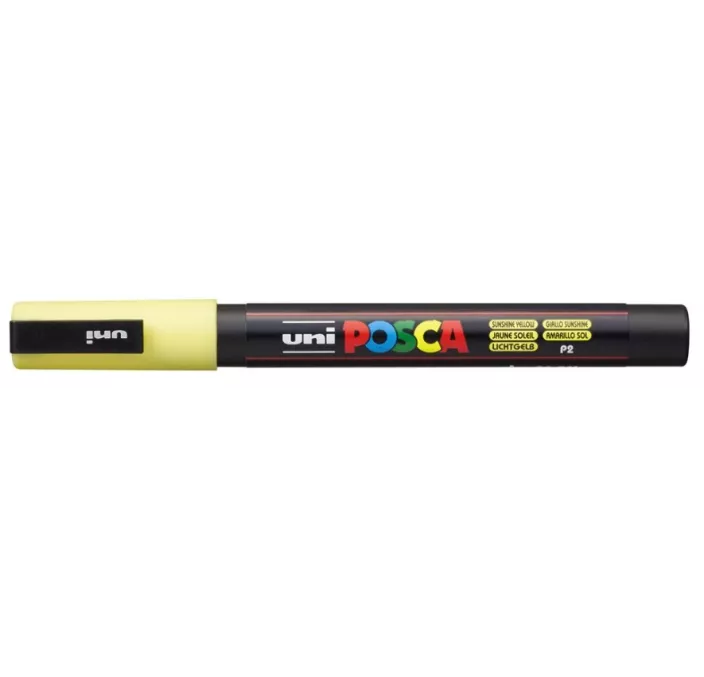 ROTULADOR PERMANENTE 1,5MM AMARILLO SOL "P2" PC-3M POSCA UNI 249284