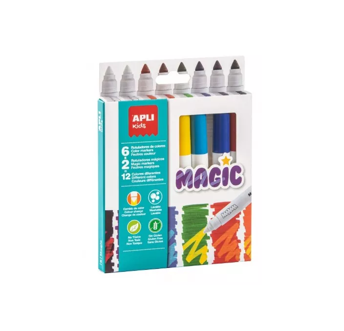 ROTULADORES MAGICOS 8 COLORES APLI 16808