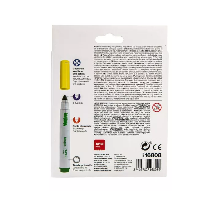 ROTULADORES MAGICOS 8 COLORES APLI 16808