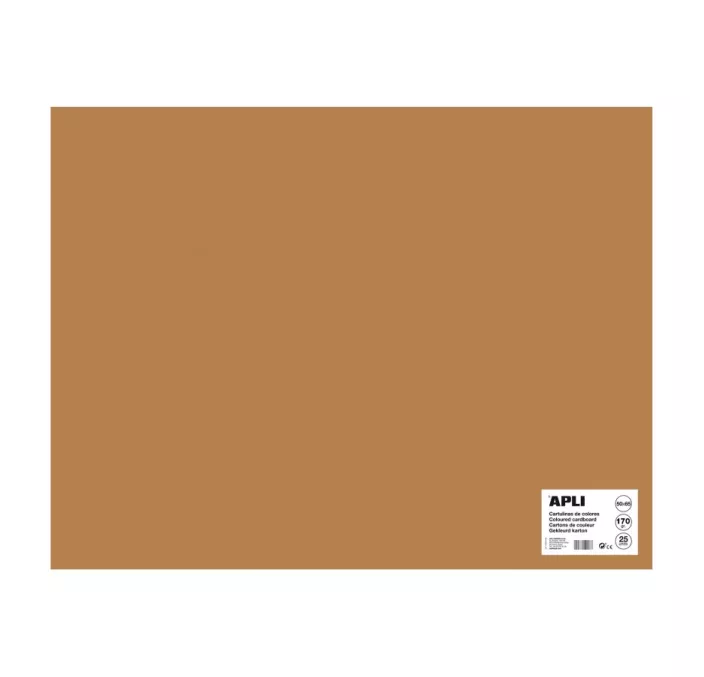 CARTULINA 50X65CMS 25H AVELLANA APLI 16504