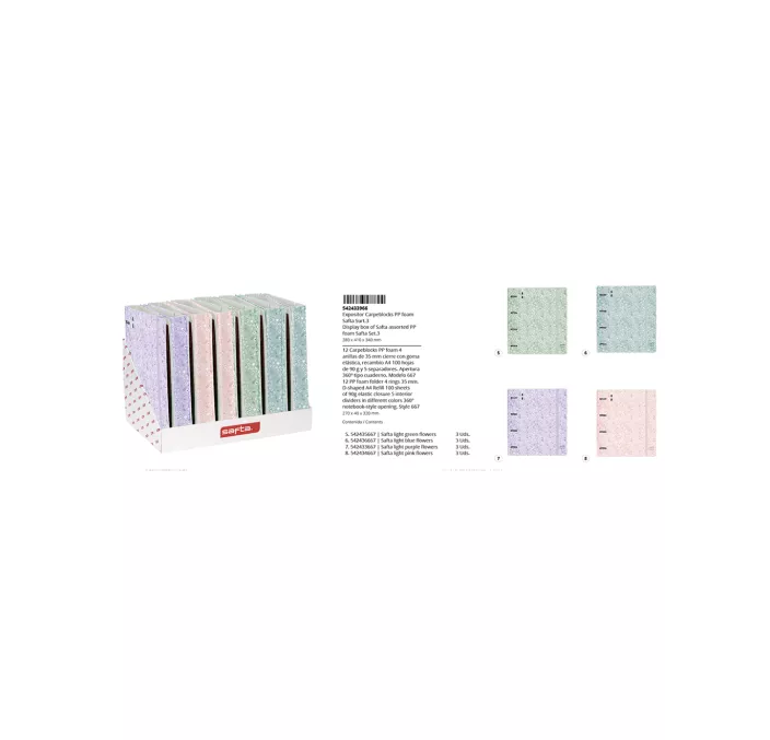 CARPEBLOCK PP FOAM 4 ANILLAS "FLOWERS" SAFTA 542433966