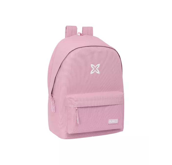 MOCHILA DOBLE PORTATIL 15,6"+USB MUNICH BASICOS "ROSA" SAFTA 642406820
