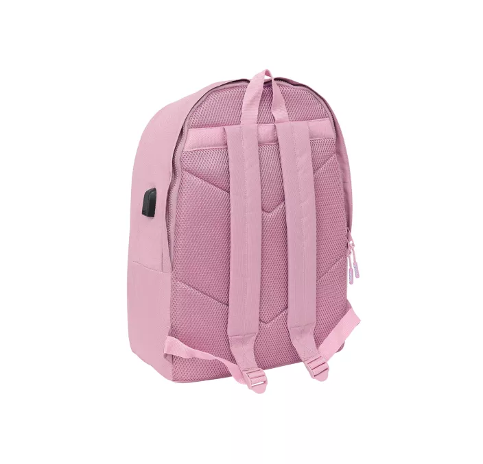 MOCHILA DOBLE PORTATIL 15,6"+USB MUNICH BASICOS "ROSA" SAFTA 642406820