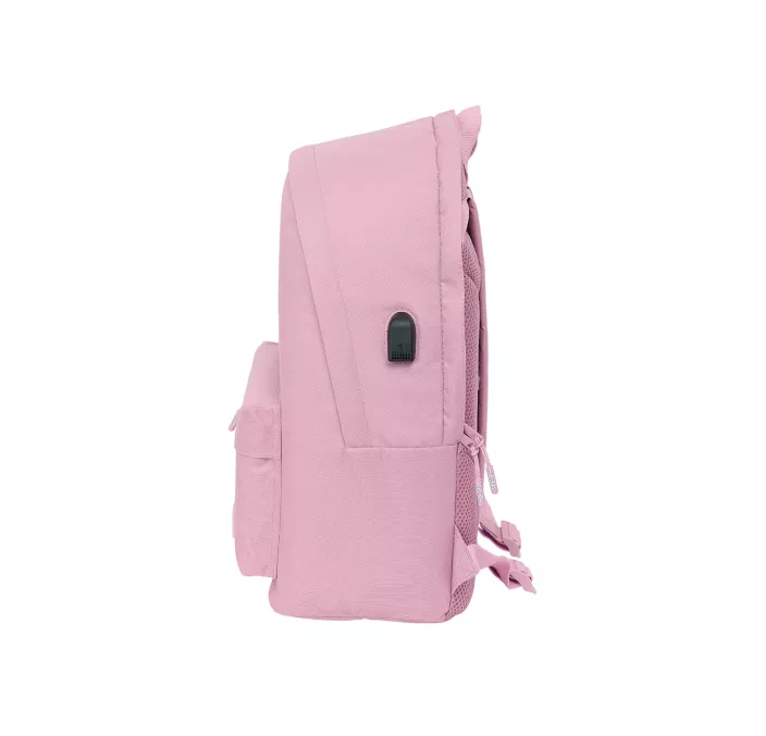 MOCHILA DOBLE PORTATIL 15,6"+USB MUNICH BASICOS "ROSA" SAFTA 642406820