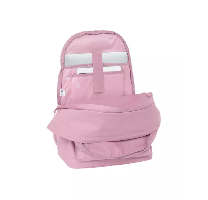 MOCHILA DOBLE PORTATIL 15,6"+USB MUNICH BASICOS "ROSA" SAFTA 642406820
