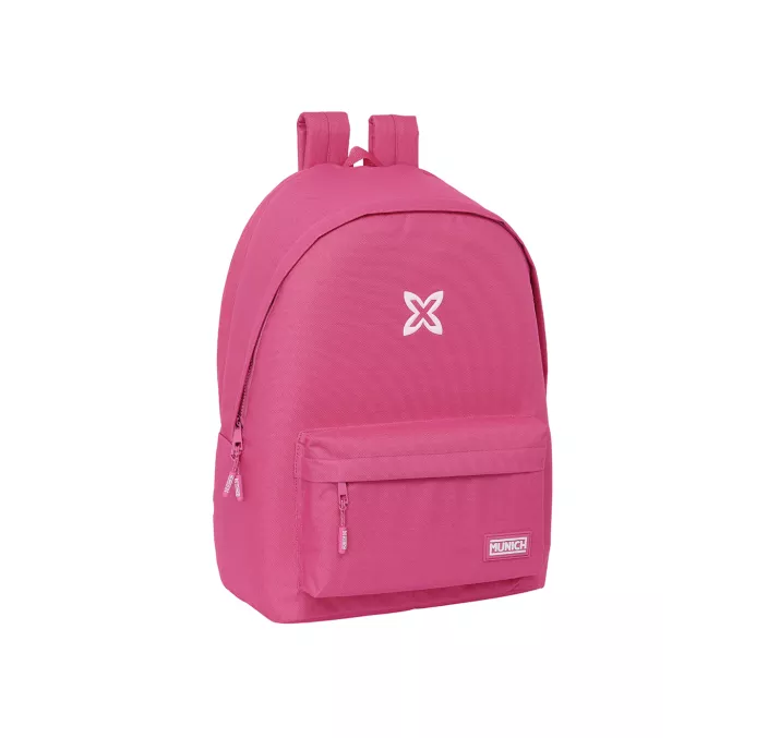 MOCHILA DOBLE PORTATIL 15,6"+USB MUNICH BASICOS "FUCSIA" SAFTA 642407820