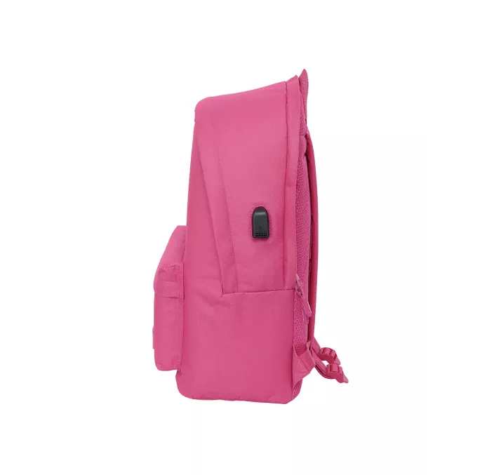 MOCHILA DOBLE PORTATIL 15,6"+USB MUNICH BASICOS "FUCSIA" SAFTA 642407820