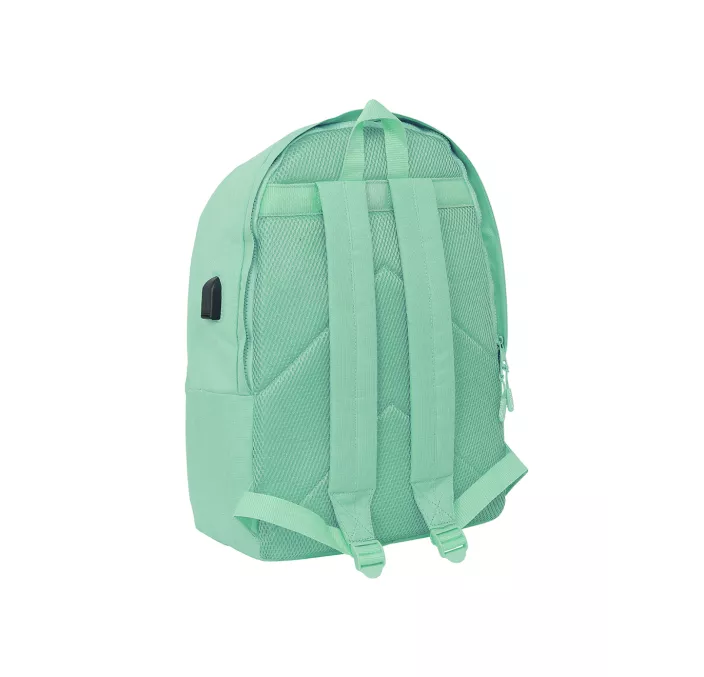 MOCHILA DOBLE PORTATIL 15,6"+USB MUNICH BASICOS "TURQUESA" SAFTA 642408820