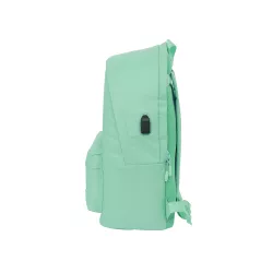 MOCHILA DOBLE PORTATIL 15,6"+USB MUNICH BASICOS "TURQUESA" SAFTA 642408820