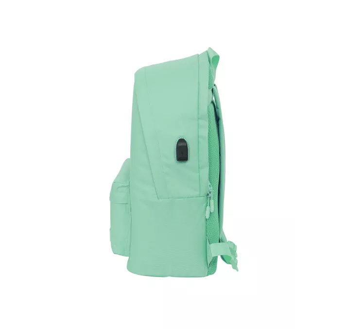 MOCHILA DOBLE PORTATIL 15,6"+USB MUNICH BASICOS "TURQUESA" SAFTA 642408820