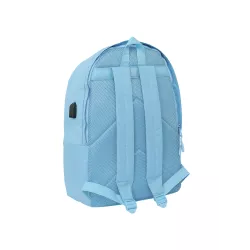 MOCHILA DOBLE PORTATIL 15,6"+USB MUNICH BASICOS "AZUL" SAFTA 642409820